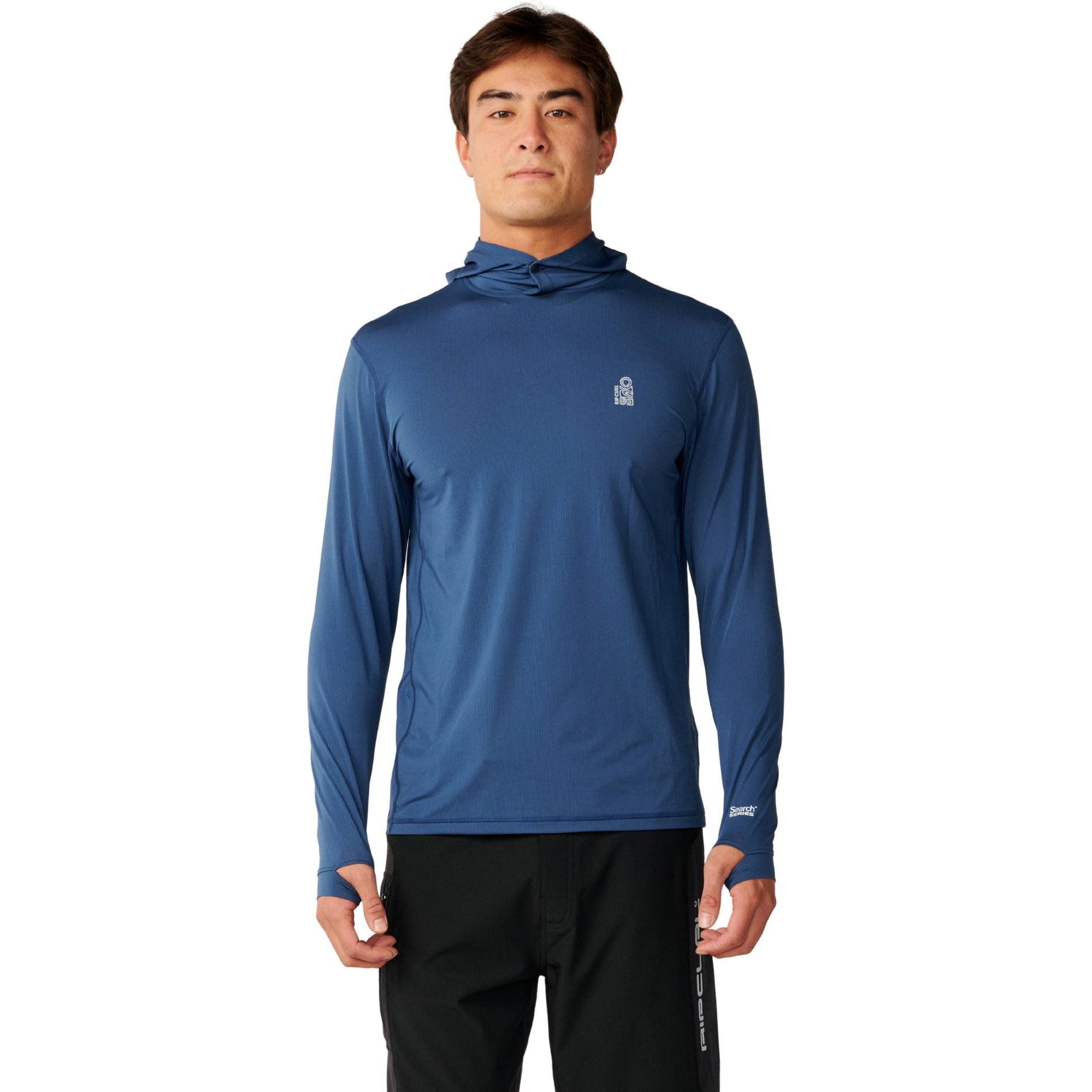 2026 Rip Curl Mens S-Series UPF Hooded Rash Vest 182MRV - Light Navy